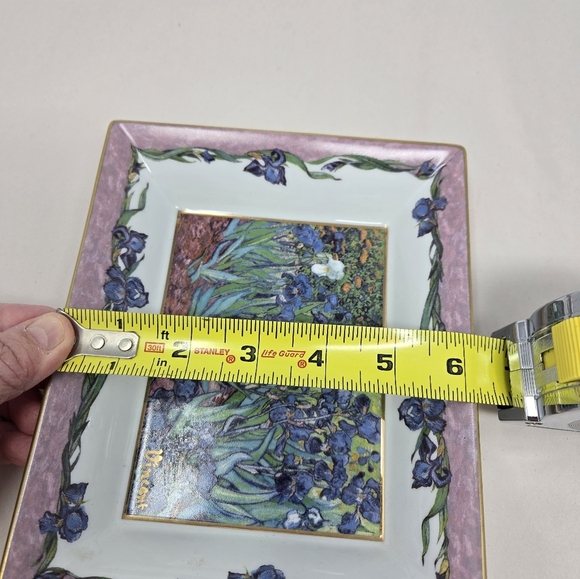 Vintage Goebel Ceramic Dish Featuring The Les Iris Painting By Vincent Van Gogh - Picture 12 of 14